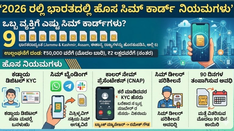 2026 ಹೊಸ SIM Card Rules