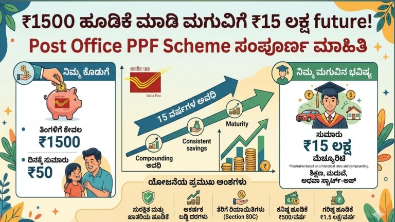 ₹1500 ಹೂಡಿಕೆ ಮಾಡಿ ಮಗುವಿಗೆ ₹15 ಲಕ್ಷ future!